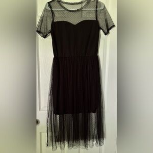 Beautiful lace half sheer dress